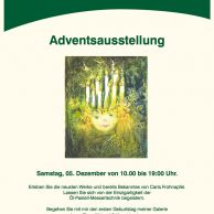 Plakat Lorenziane Adventsausstellung